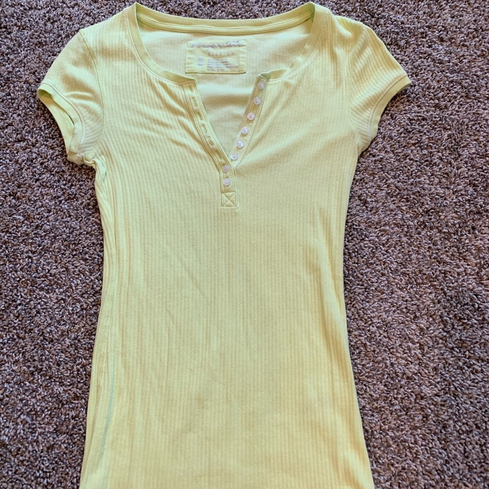 Neon yellow vneck t-shirt